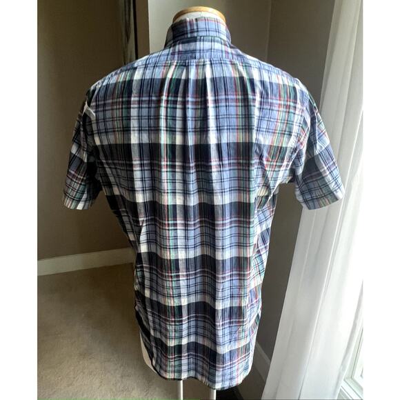 Ralph Lauren Blake plaid short sleeve buttondown shirt size M - Picture 2 of 4